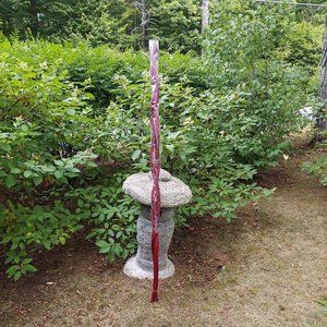 Red Reed Spiral Bamboo Stakes Natural Curly Palm Twist Bamboo Garden Decoration